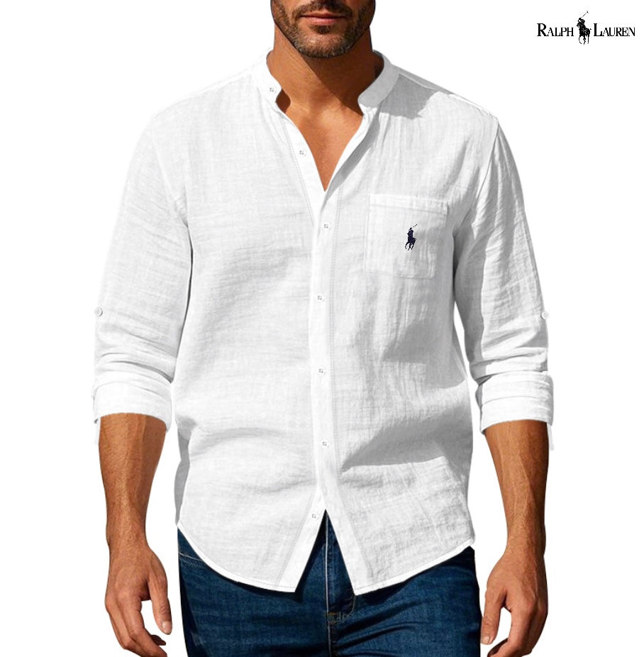 Chemise en lin de coupe classique